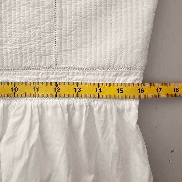 Ulla Johnson Isadora Dress Cowrie White Fit Flare Size 12 100% Cotton Resort NWT - Picture 8 of 11